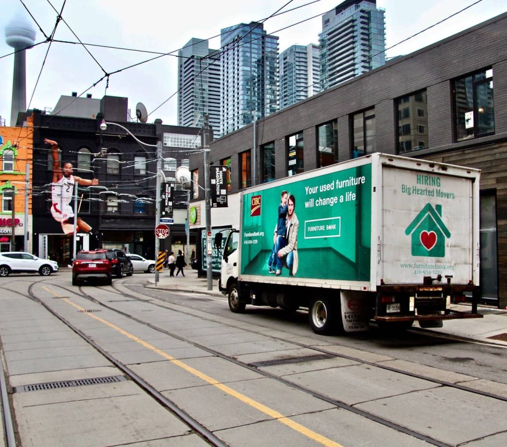 Furniture bank removal trucks, the earned-revenue side of the operation